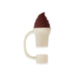 10mm Ice Cream Style Silicone Straw Topper - 3