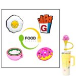 4-in-1 Fast Food Series Straw Topper Card Set