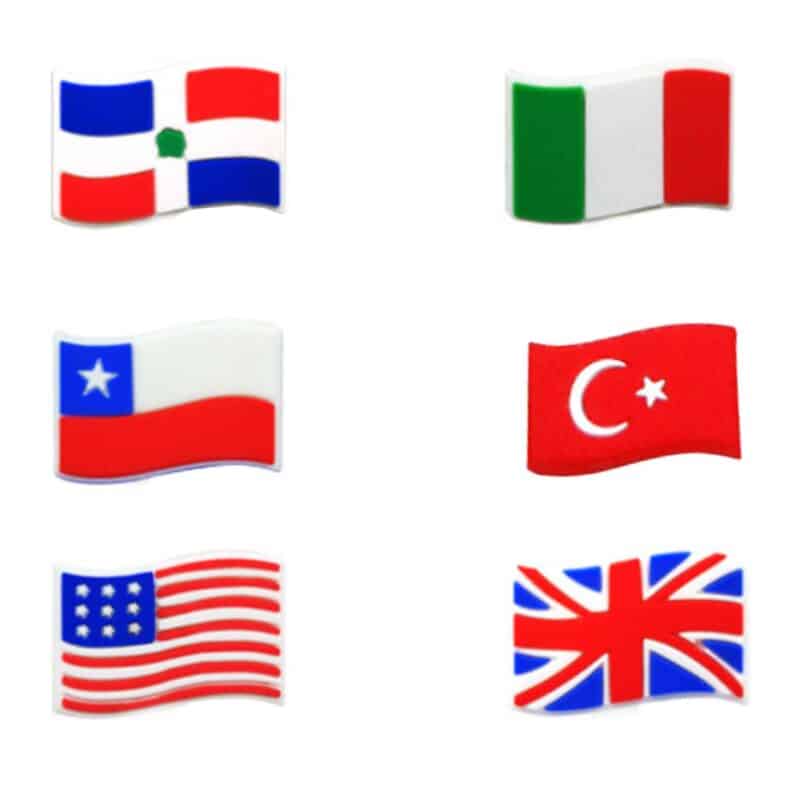 6-in-1 Flag Shape Straw Topper Card Set - 1