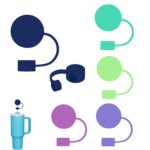 Custom Color Silicone Round Straw Topper - 1