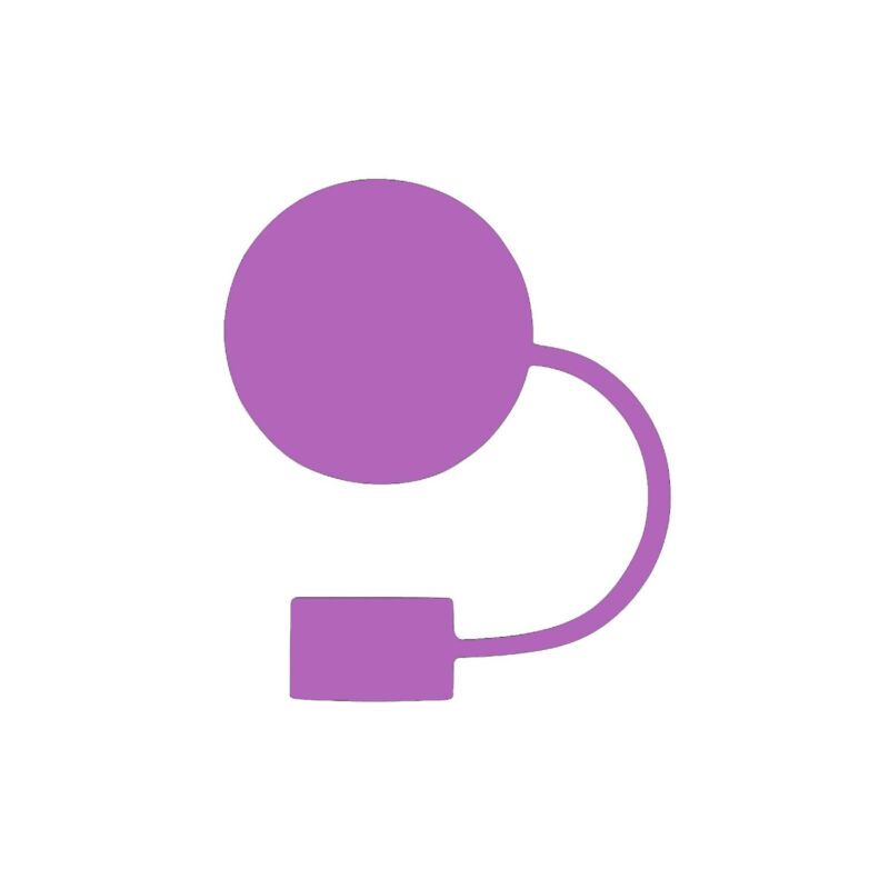 Custom Color Silicone Round Straw Topper - 2