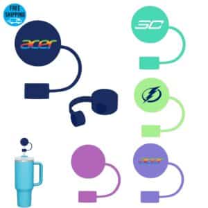 Custom Color Silicone Round Straw Topper