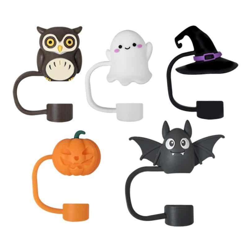 Halloween Theme Silicone Straw Topper Cover Cap - 1