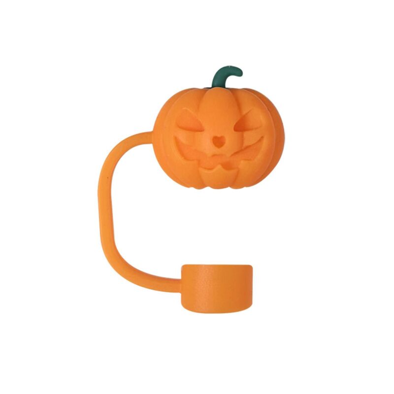 Halloween Theme Silicone Straw Topper Cover Cap - 3