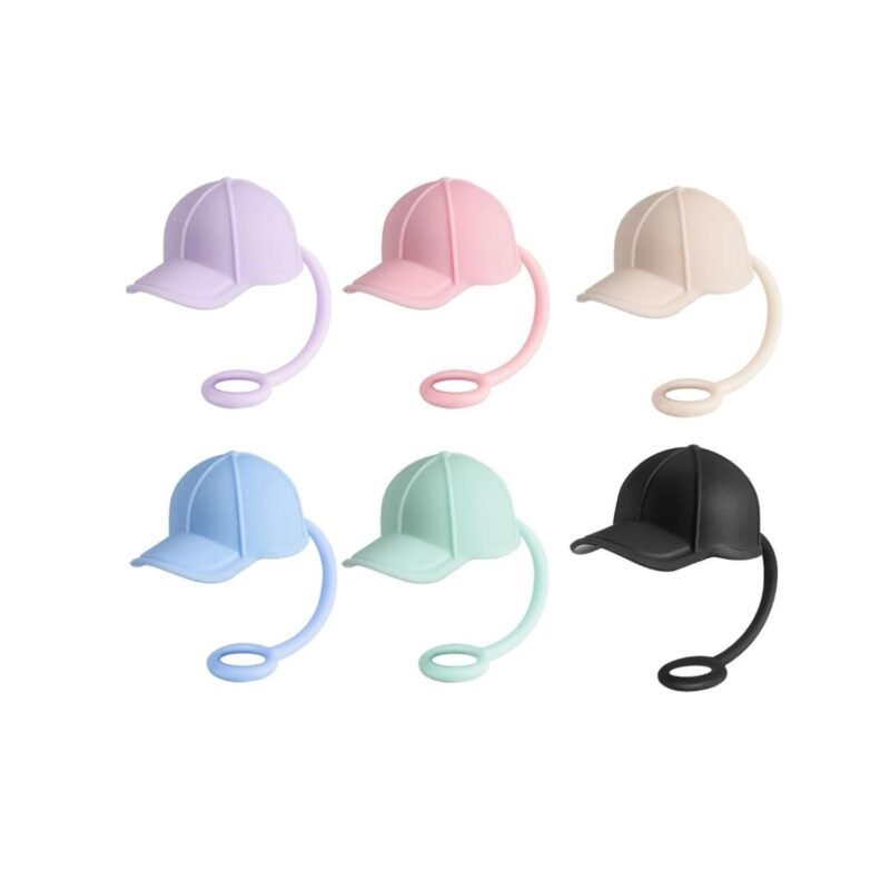 Silicone Hat Shaped Straw Cover - 2