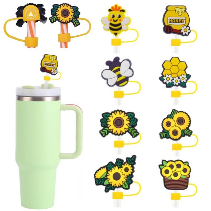 Sunflower Silicone Dust-Proof Straw Topper