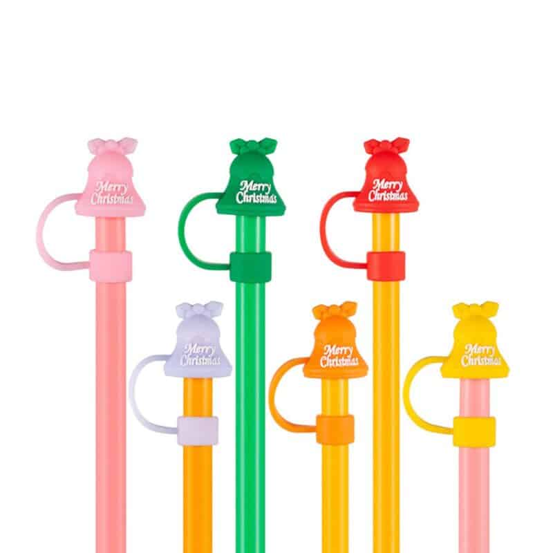 Christmas Silicone Straw Cover - 6