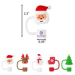 10mm Christmas Food Grade Silicone Straw Cover
