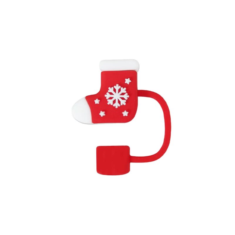 10mm Christmas Food Grade Silicone Straw Cover - 2