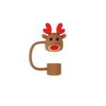 10mm Christmas Food Grade Silicone Straw Cover - 4