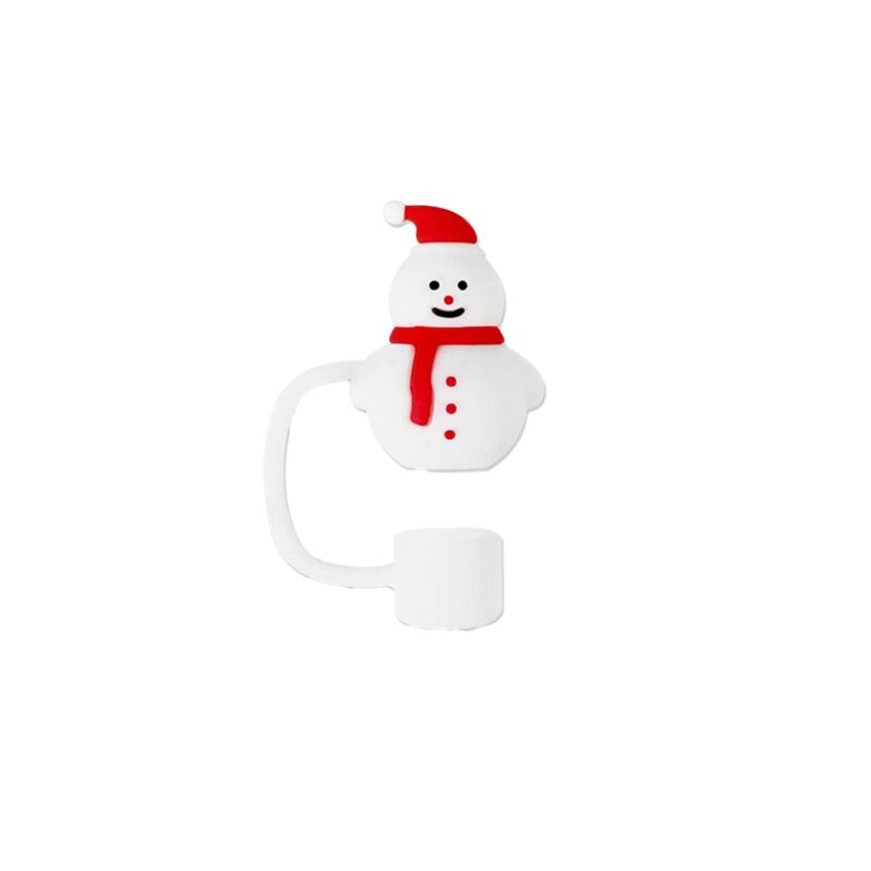 10mm Christmas Food Grade Silicone Straw Cover - 5