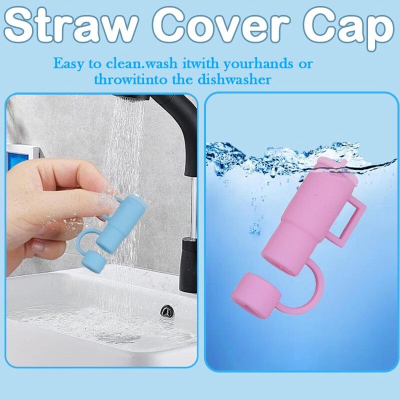Silicone Cup Shape Straw Topper - 2