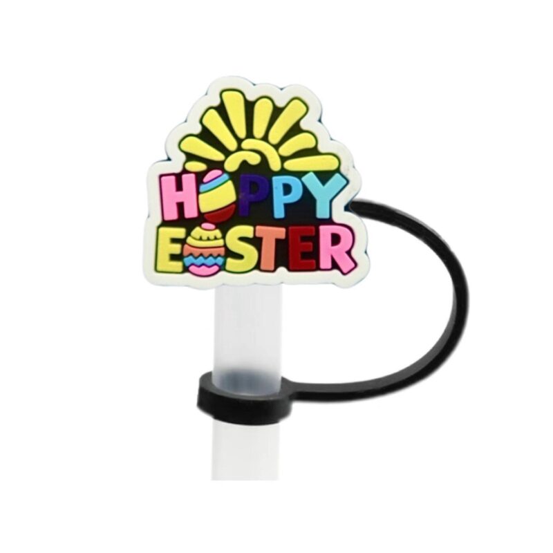 Silicone Easter Style Straw Topper Compatible w/30&40 Oz Tumbler (No Decoration) - 7
