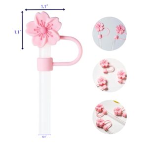 Flowers Shape Silicone Straw Cover Cap