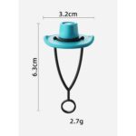 Silicone Cowboy Hat Pattern Straw Cover Topper - 2