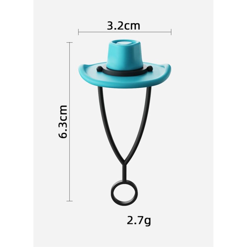 Silicone Cowboy Hat Pattern Straw Cover Topper - 2
