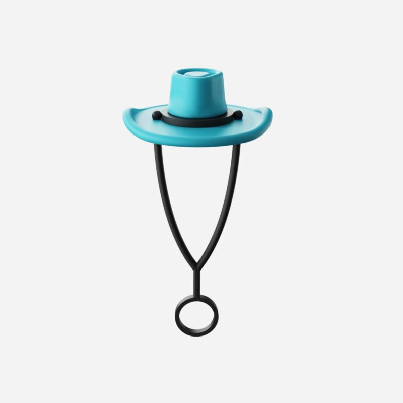 Silicone Cowboy Hat Pattern Straw Cover Topper - 6