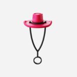 Silicone Cowboy Hat Pattern Straw Cover Topper - 7
