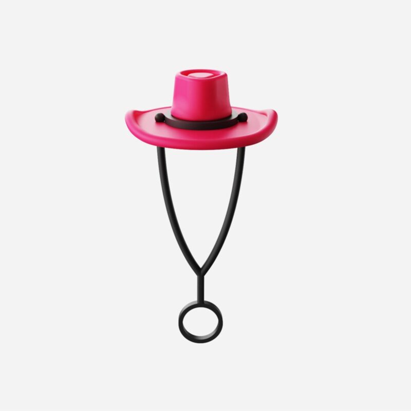 Silicone Cowboy Hat Pattern Straw Cover Topper - 7