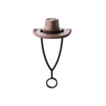Cowboy Hat Shaped Silicone Straw Topper - 6