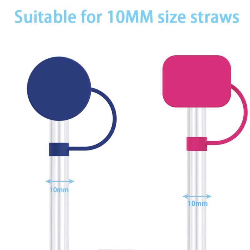 Reusable Silicone Straw Cover Waterproof Dustproof - 7