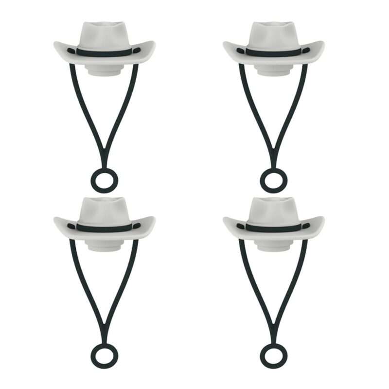 Cowboy Hat Silicone Dust-Proof Straw Topper - 1