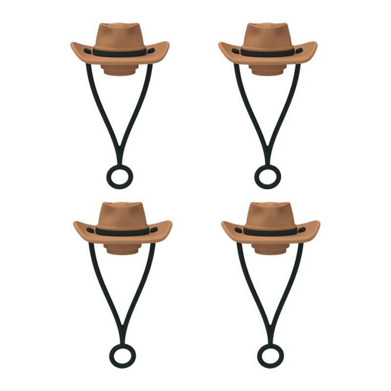 Cowboy Hat Silicone Dust-Proof Straw Topper - 3