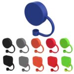 Round Silicone Straw Cover - Reusable Food Grade Dust Cap Topper - 2