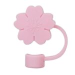 Silicone Dust-Proof Sakura-Shaped Straw Cover - 1