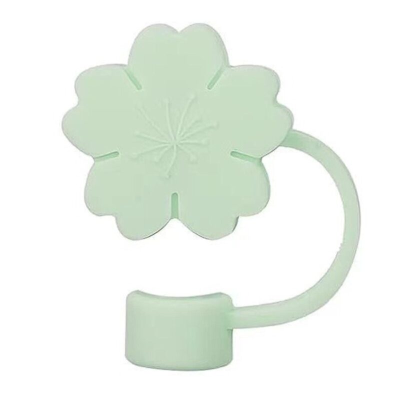 Silicone Dust-Proof Sakura-Shaped Straw Cover - 3