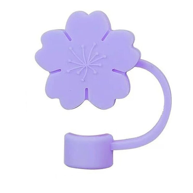 Silicone Dust-Proof Sakura-Shaped Straw Cover - 4