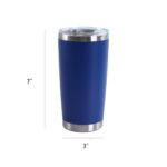 20Oz Double Wall Vacuum Stainless Steel Travel Mug W/ Straw Cover - 1