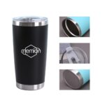 20Oz Double Wall Vacuum Stainless Steel Travel Mug W/ Straw Cover