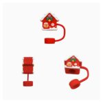 2D Custom Silicone Straw Straw Cover Cap - 1