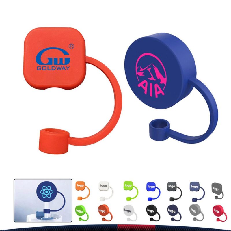 Round/Square Silicone Straw Topper 4" L X 1" W