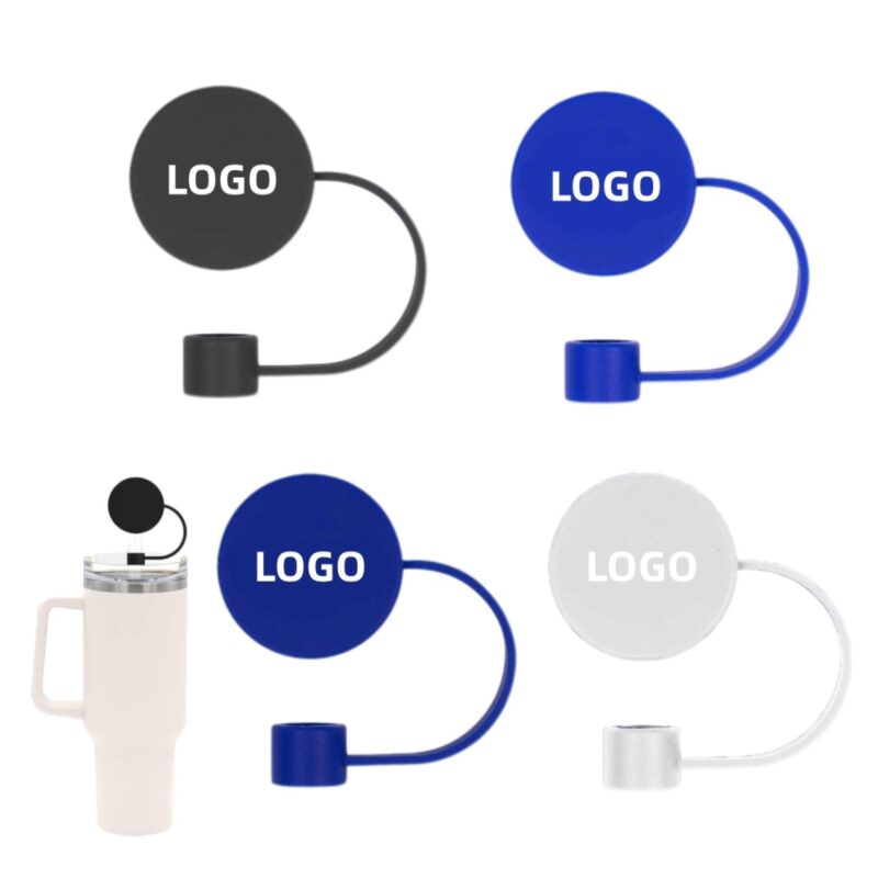 Custom Round Silicone Straw Topper