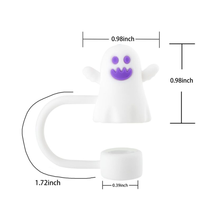 Halloween Silicone Straw Topper Cap - 2
