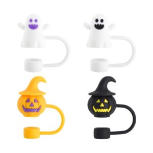 Halloween Silicone Straw Topper Cap