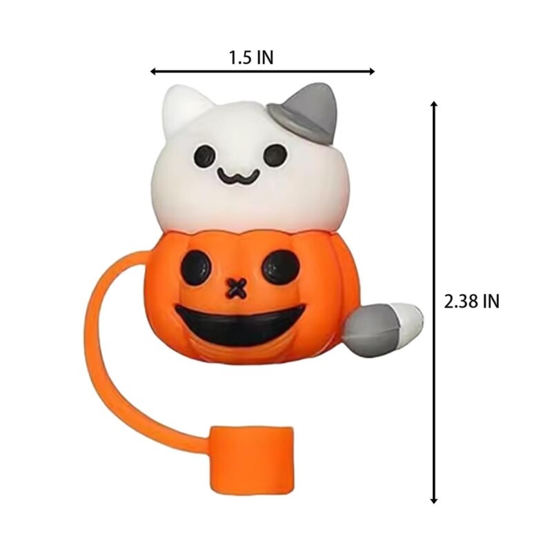 Halloween Theme Silicone Straw Topper - 1
