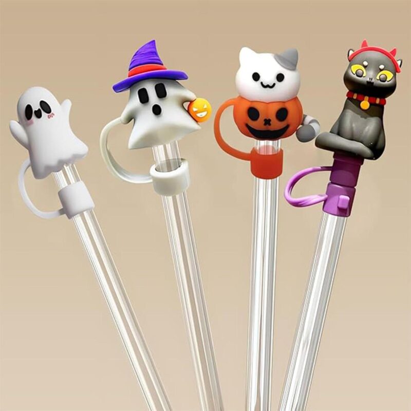 Halloween Theme Silicone Straw Topper - 2
