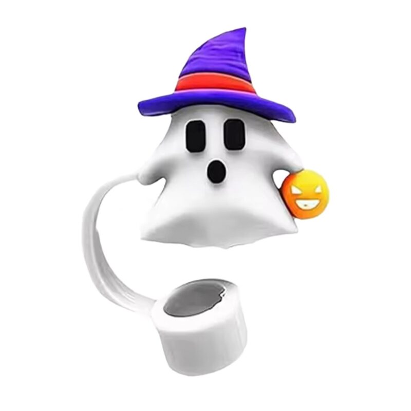Halloween Theme Silicone Straw Topper - 7