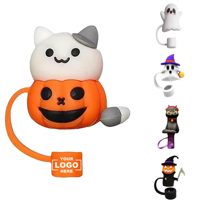 Halloween Theme Silicone Straw Topper