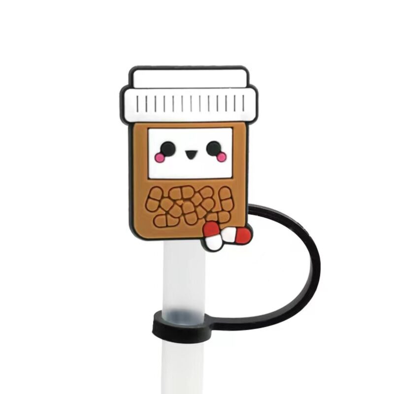Medical Theme PVC Straw Cover Cap - 5