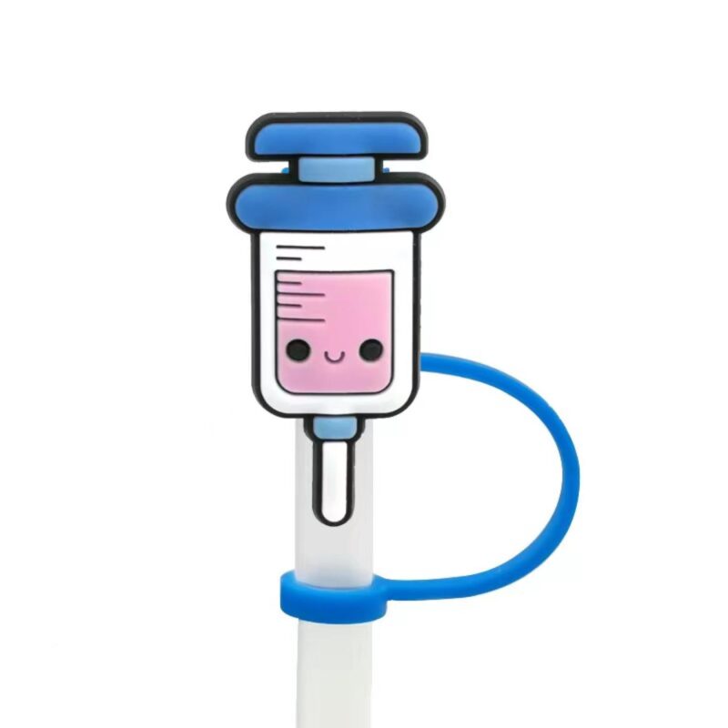 Medical Theme PVC Straw Cover Cap - 8