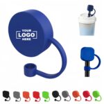 Silicone Straw Cover with Strap