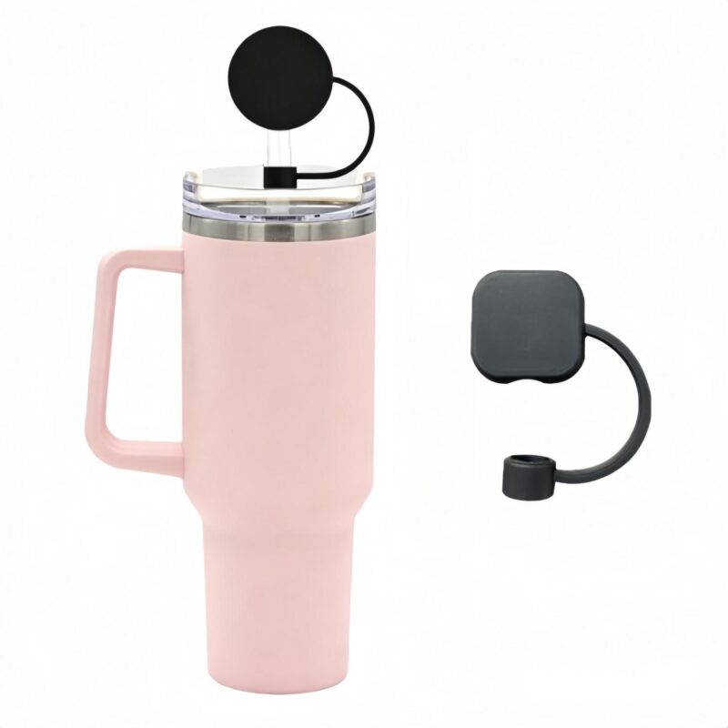 Silicone Straw Cover with Strap - 2