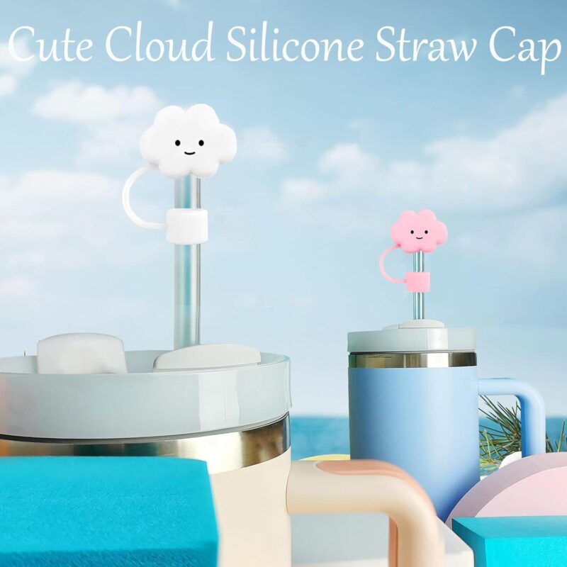 Dust Protection Aesthetic Accessory Personalization Silicone Straw Cover - 2