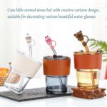 Dust Protection Aesthetic Accessory Personalization Silicone Straw Cover - 3