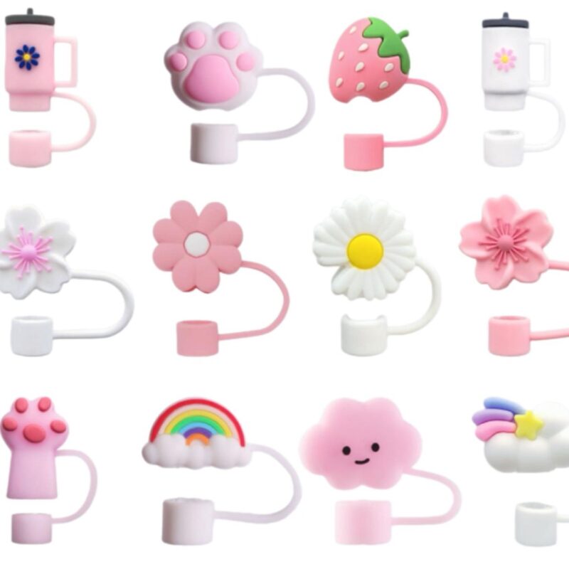 Dust Protection Aesthetic Accessory Personalization Silicone Straw Cover
