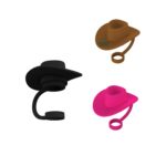 Silicone Cowboy Hat Straw Cover for Fun Drink